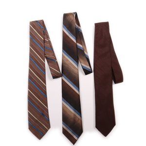 3 Men's Ties 100% Polyester	by Sears, Tatersall, Surrey Classics   NWOT